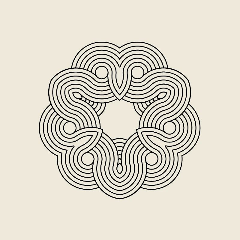 Mandala illusion lignes yoga modèle cadeau zen