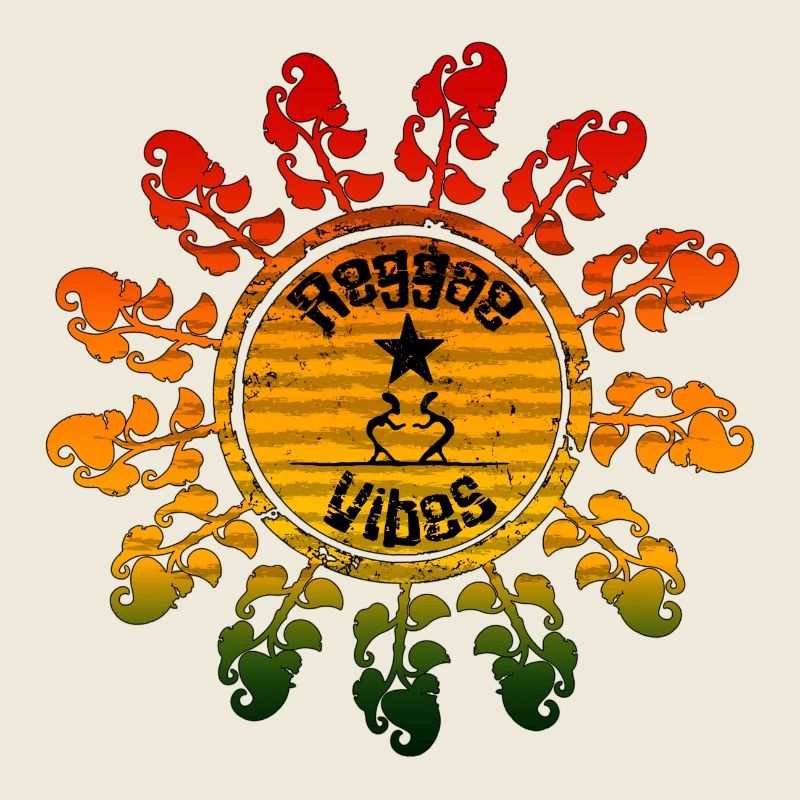 Hippie Peace Symbol im Sonnenrad Design