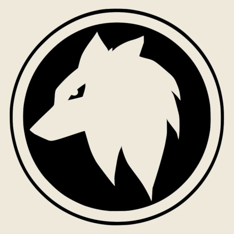 Mangawolf im Kreis