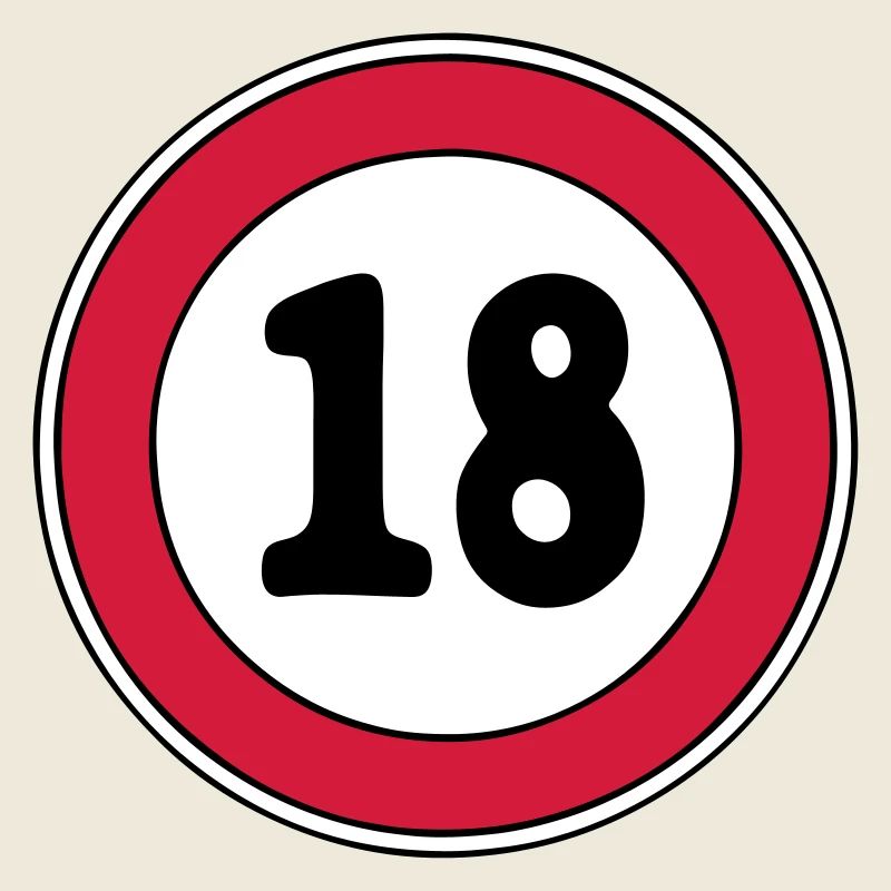 18. Geburtstag ,Volljährig , Schild (25)