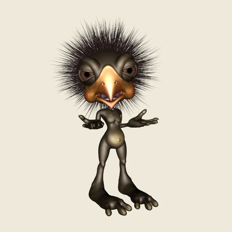 Funny cute bird