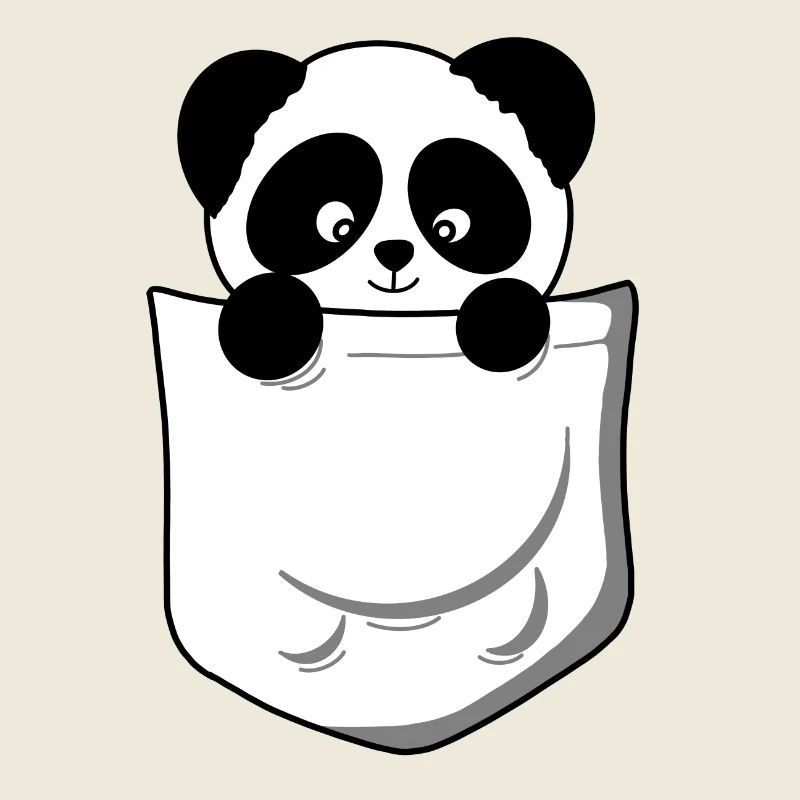 Panda Pandabär Pocket Lustig süß
