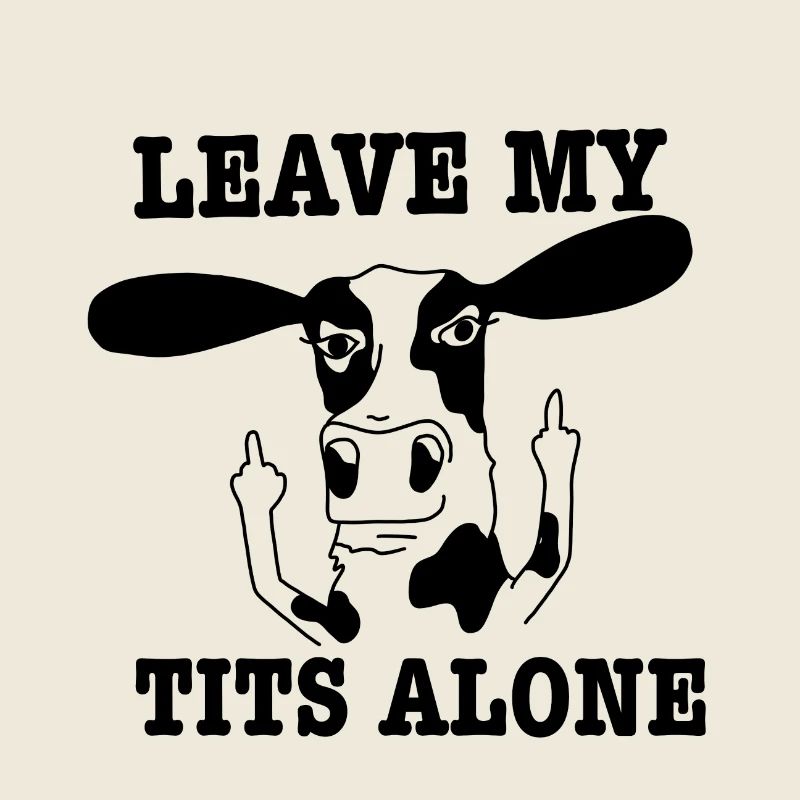 Veganer Tierschutz Kuh Lustig Mittelfinger