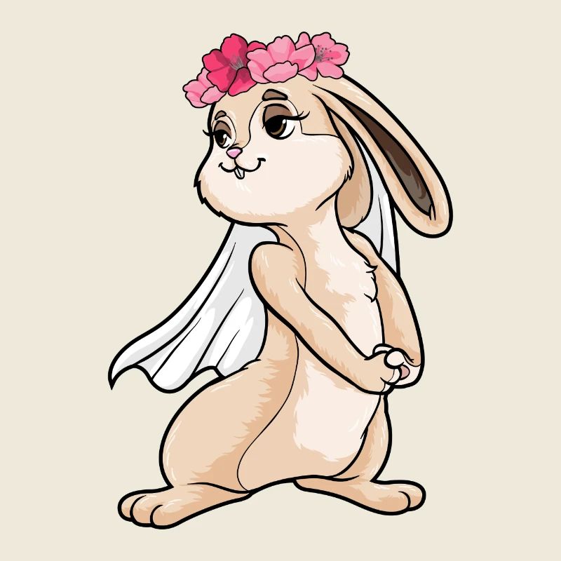 bunny bride veil wedding