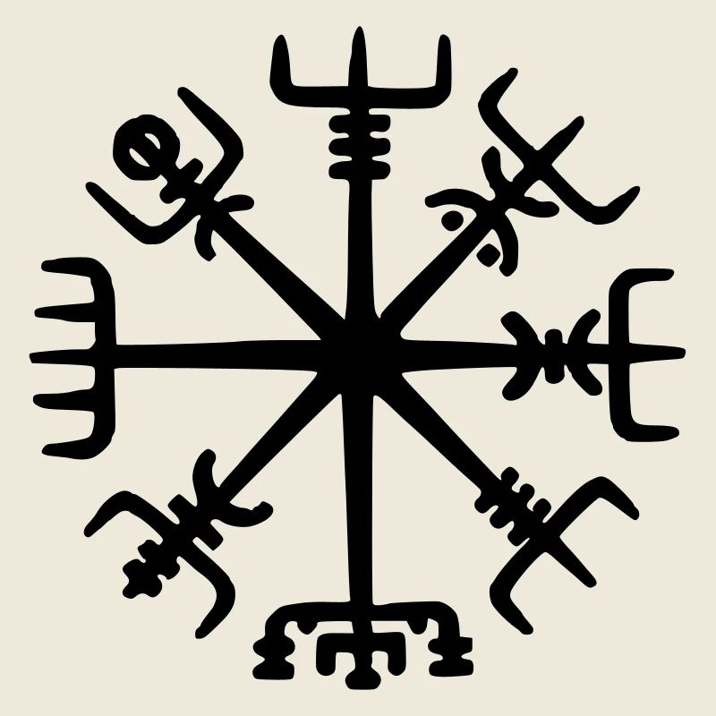 Viking Vegvisir Symbol - Wikinger Wegweiser