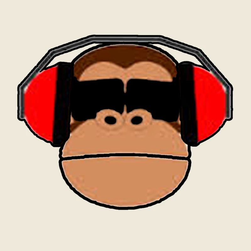 Affe Kopfhörer Schimpanse Musik Brille Geschenk