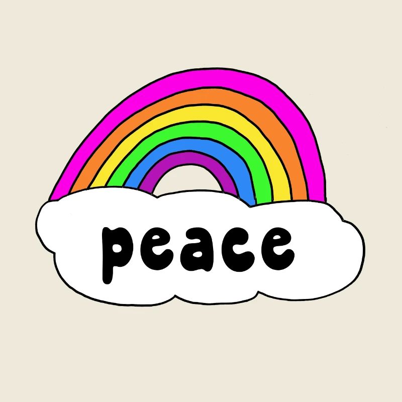 Peace Peace rainbow cloud
