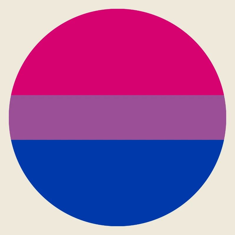 round sticker bisexual pride flag Aufkleber