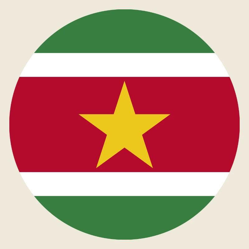 Autocollant rond drapeau du Suriname Idée cadeau Aufkleber