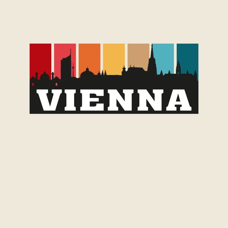 Vienne Autriche Voyage Skyline Souvenir Silhouette