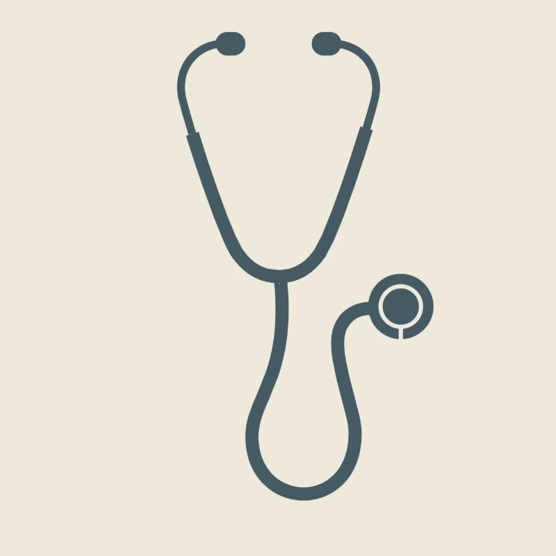 Minimalistisches Stethoskop Medizinisches Symbol