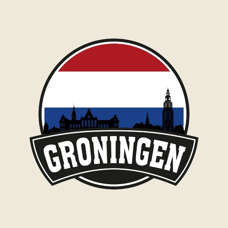 Groningue Pays-Bas Skyline Travel Souvenir Dutc