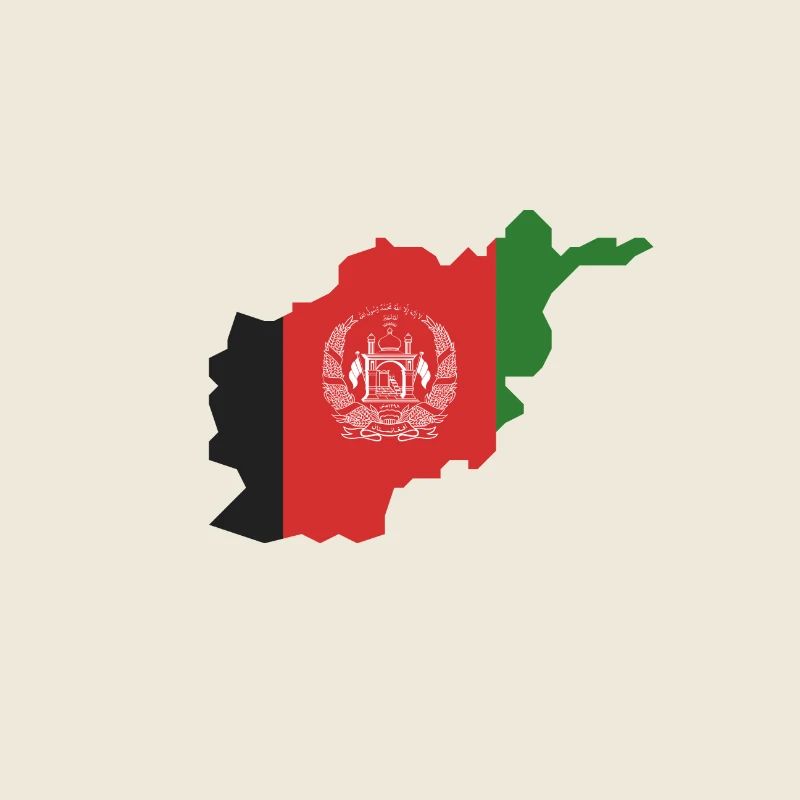 Design der afghanischen Flaggenkarte