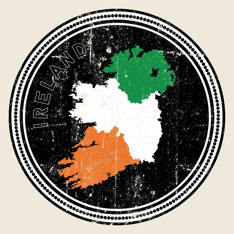 Irland-Trikolore-Kartenemblem