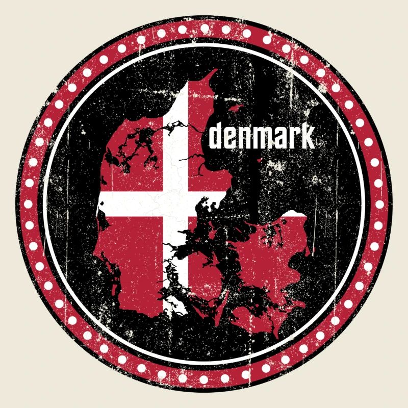 Insigne du drapeau de la carte du Danemark