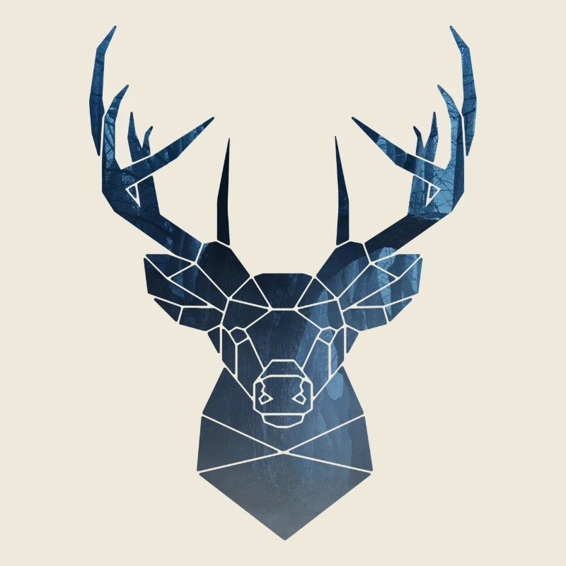 tête de cerf et les bois