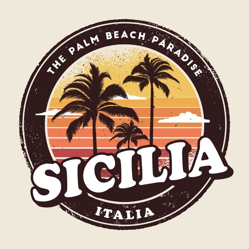 Sizilien Italien Vintage Beach Design / Geschenk