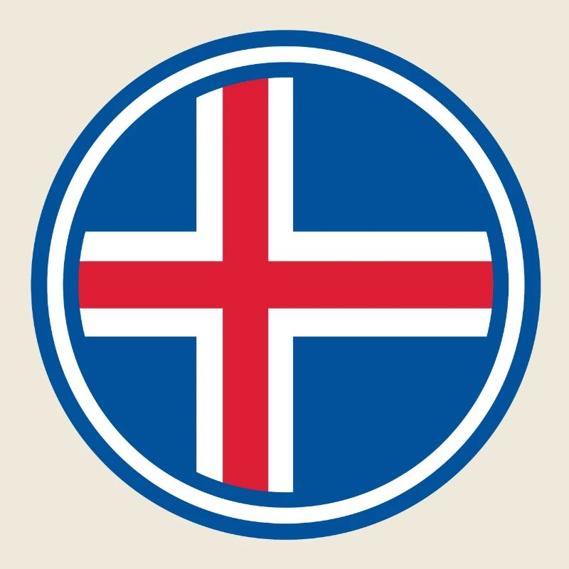 Drapeau Islande rond