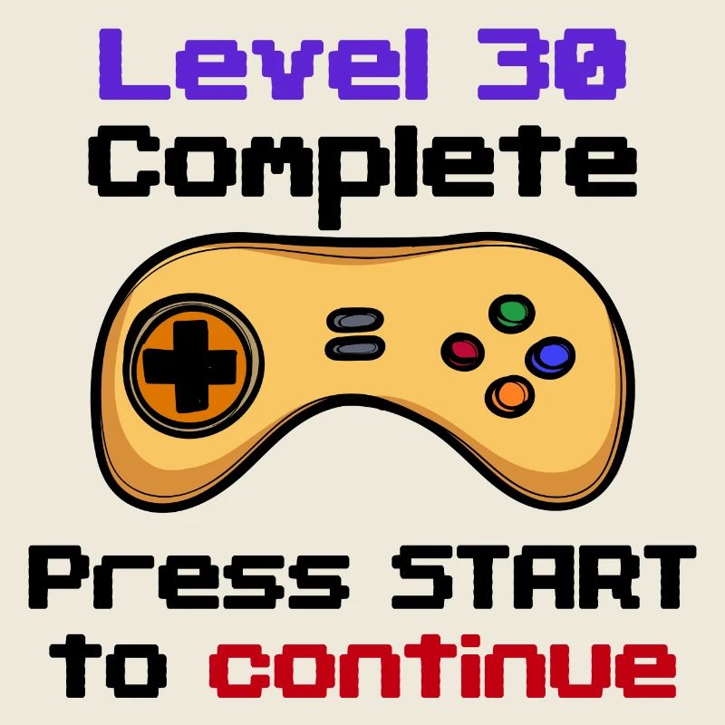 30s Birthday Gamer Controller 30 Years Old