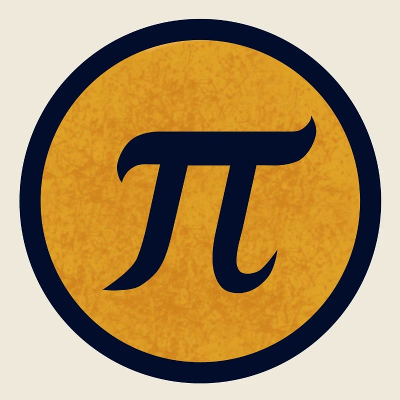 Pi-Symbol auf gelbem texturiertem Hintergrund