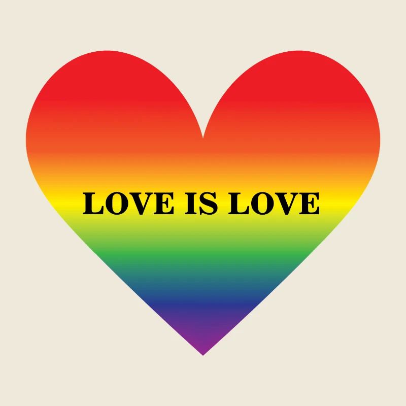 Regenbogenherz Liebe ist Liebe Design