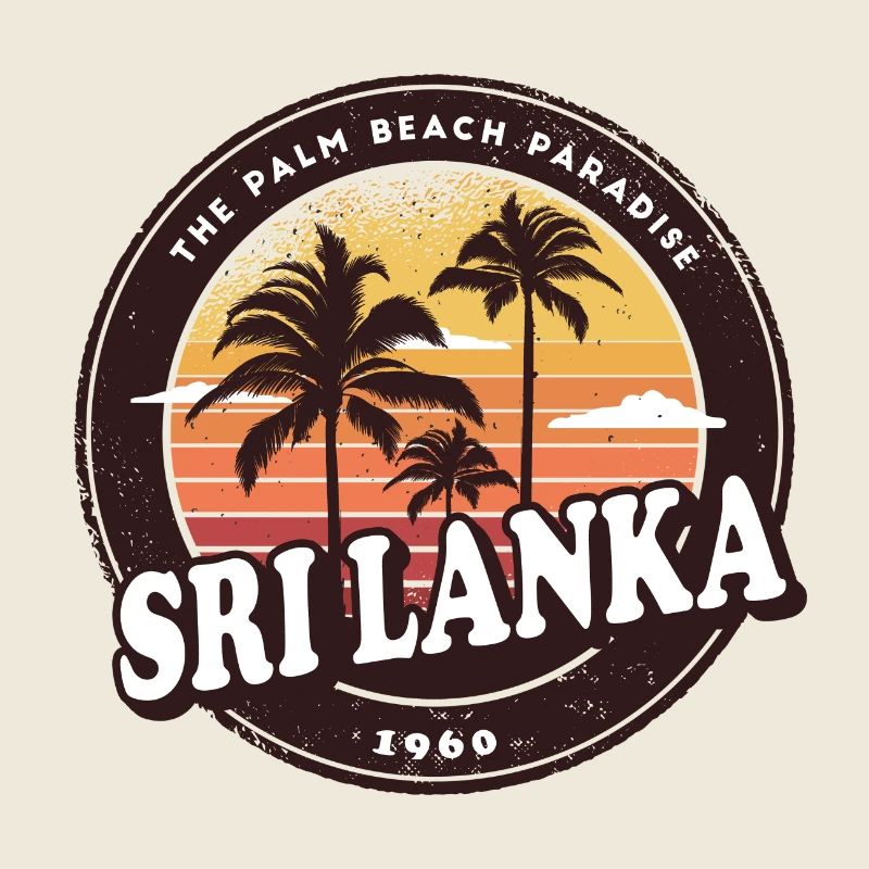 Sri Lanka Vintage Beach Design / Geschenkidee