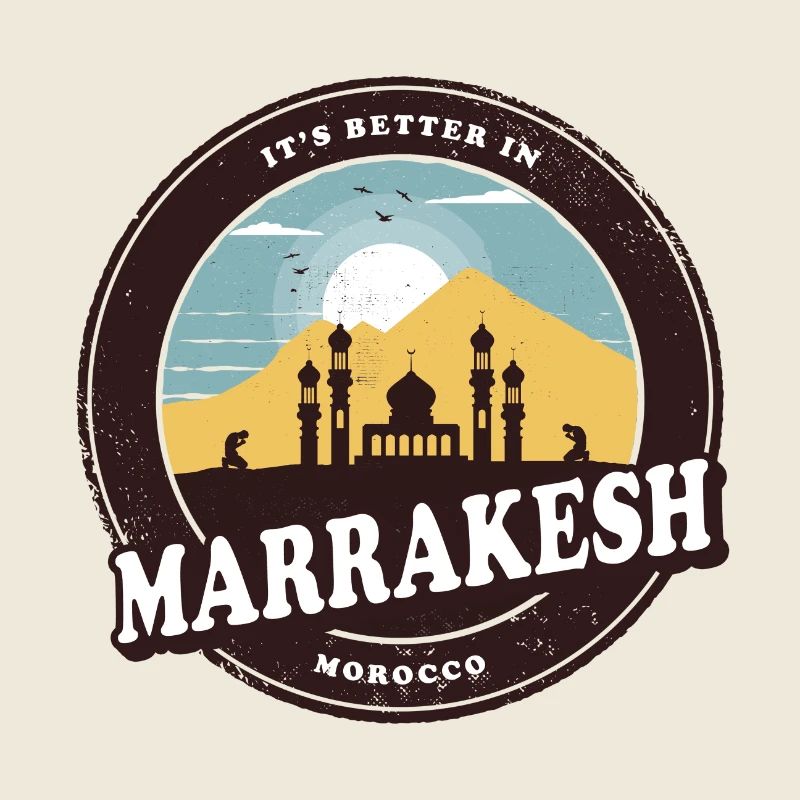 Marrakech Maroc Vintage Mosquée Design