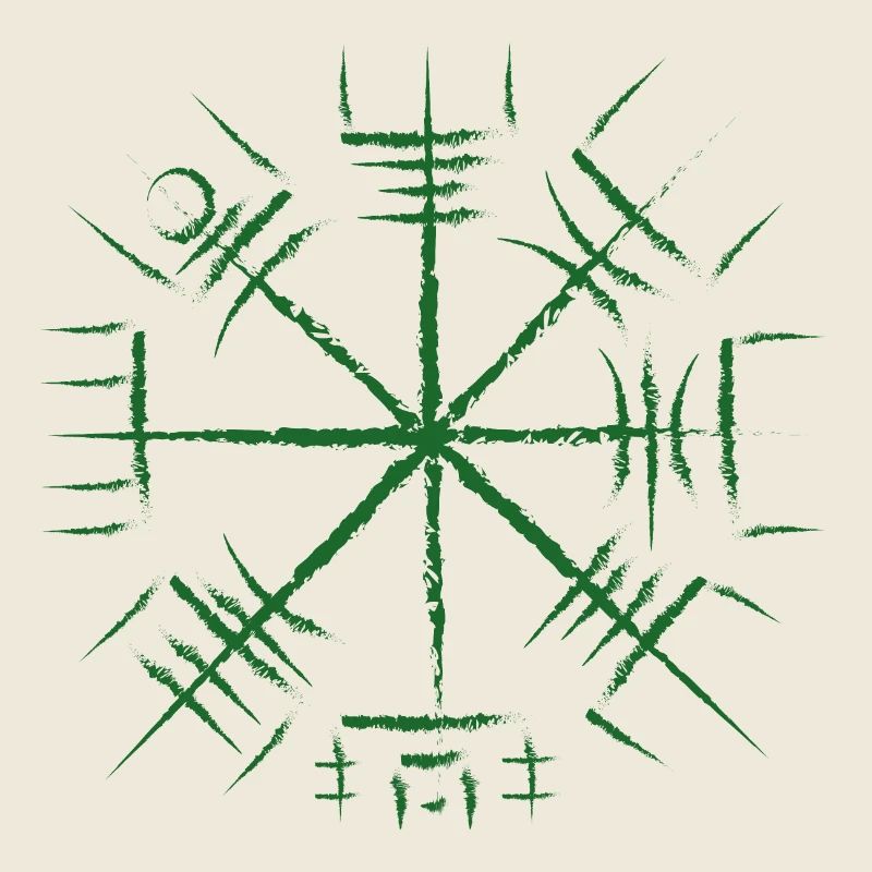Étoile runique nordique vert