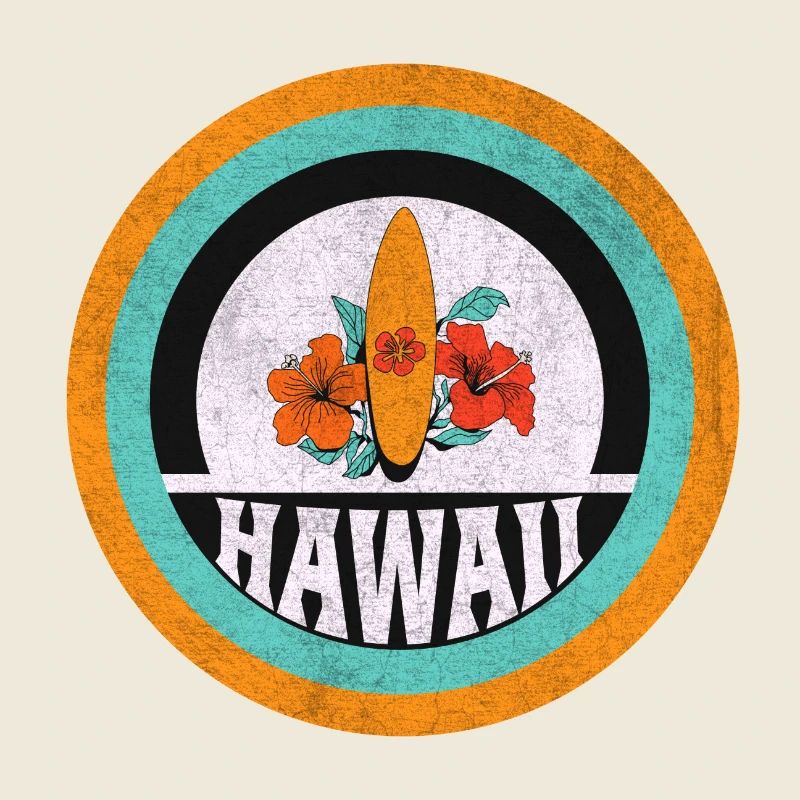 Design vintage de surf Hawaii