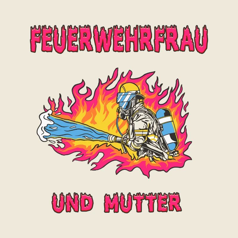 Feuerwehrfrau und Mutter