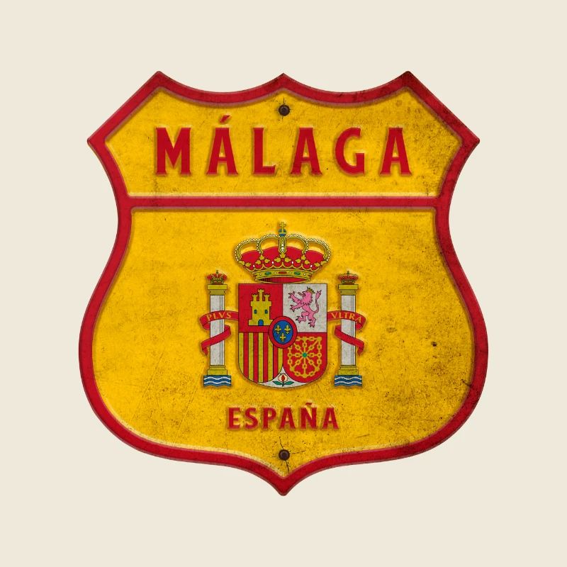 Malaga Spanien Wappen Design