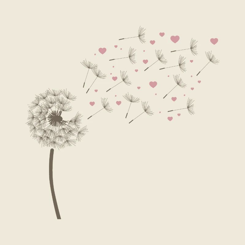 Dandelion with Hearts – Love & In Love