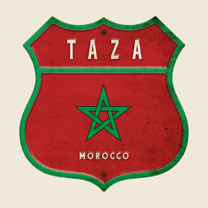 Taza Maroc Armoiries Drapeaux Design
