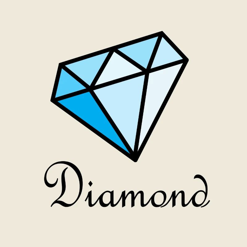 Blue Geometric Diamond