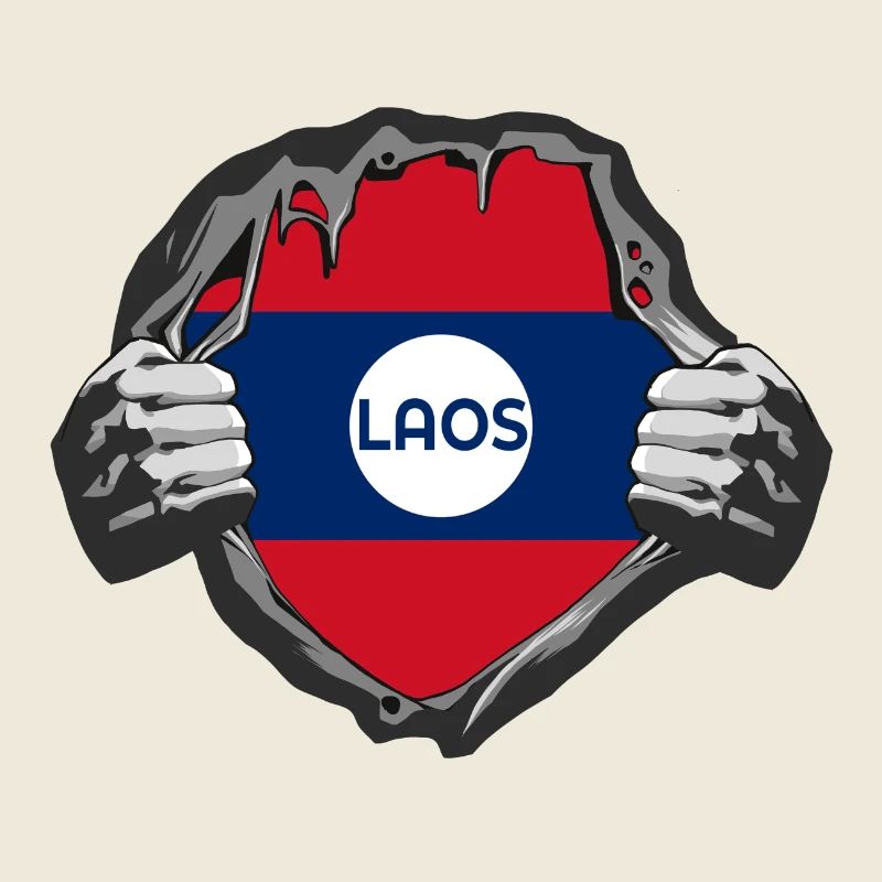 Laos Flaggen Design