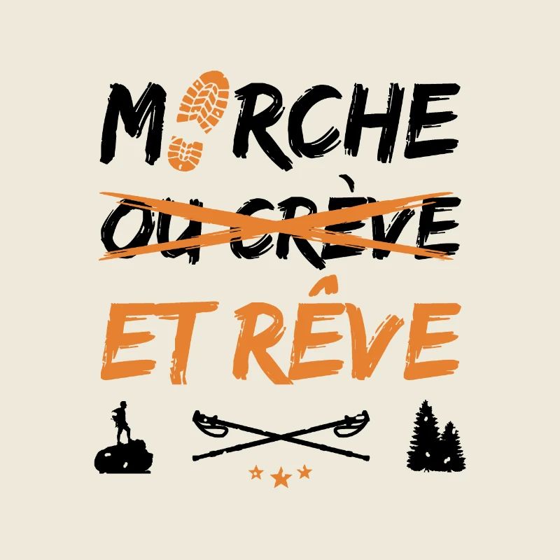 MARCHE ET RÊVE ! (randonnée, trek) noir