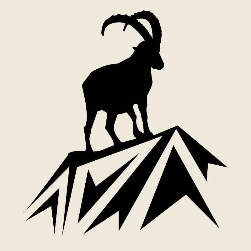 Steinbock auf einem Berg