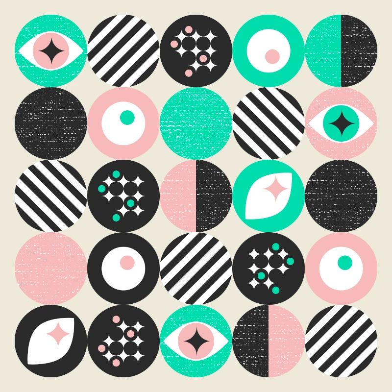 mutiger Minimalismus l Punkte l mint & pink
