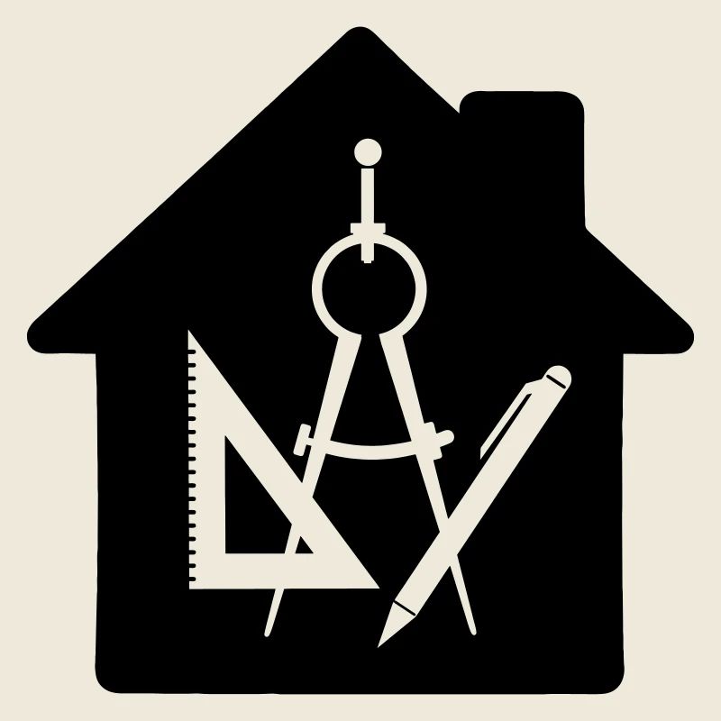 Logo Architekt Haus Zeichnung 2