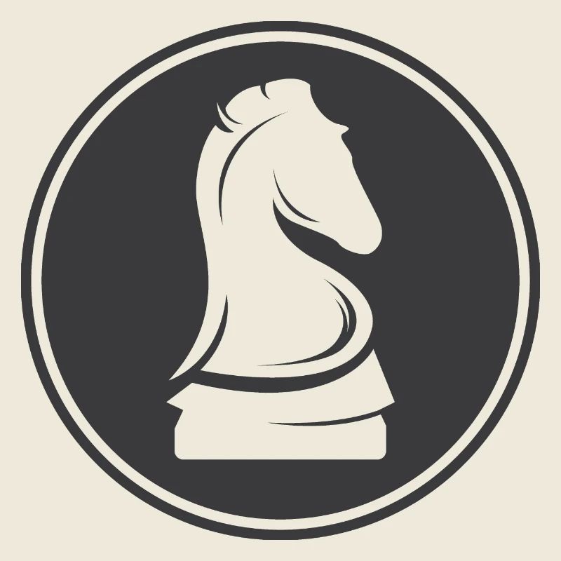 Icône d’échecs Icône logo icône graphique Club Bouton