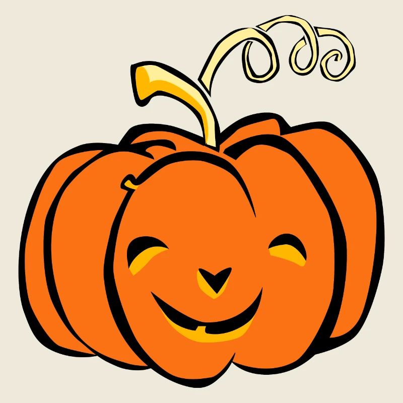 Kürbis Herbst Halloween Design Orange