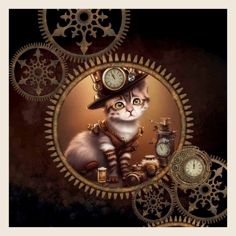 Kleines Steampunk-Kätzchen