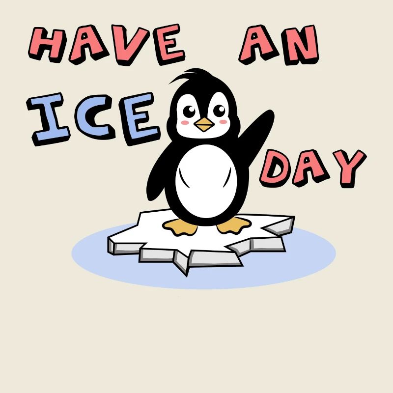 Cool Kälte Süß Pinguin Statement Eis Vogel Tier