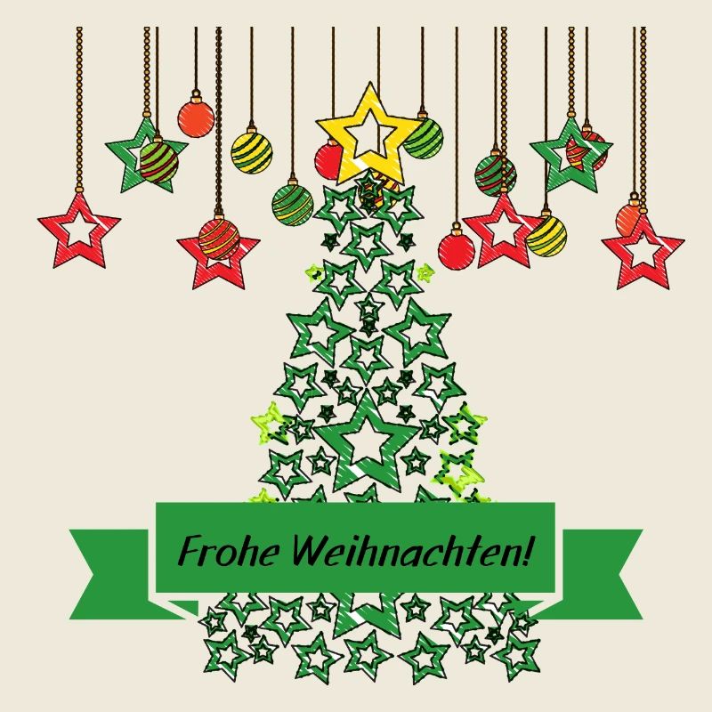 Weihnachtsbaum mit Weihnachtssternen Weihnachten