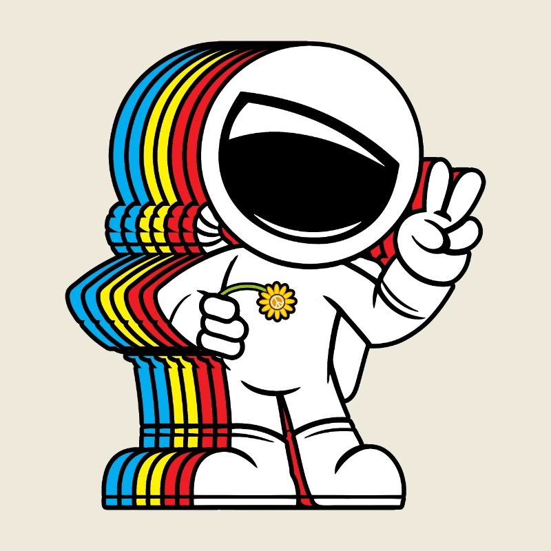 Astronaute épris de paix - Mignon Signe de la paix Spaceman