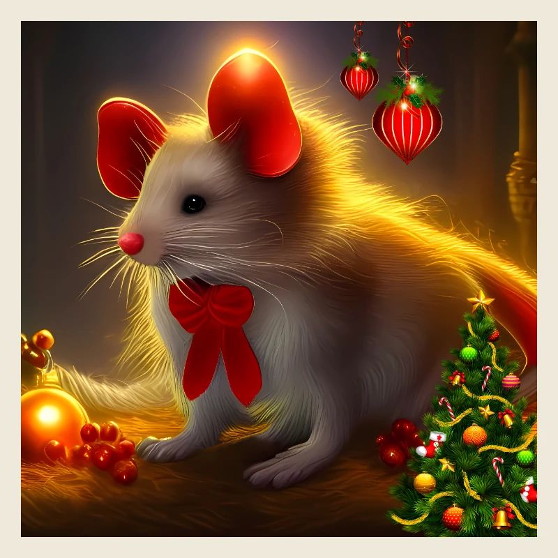 Mignonne petite souris de Noël