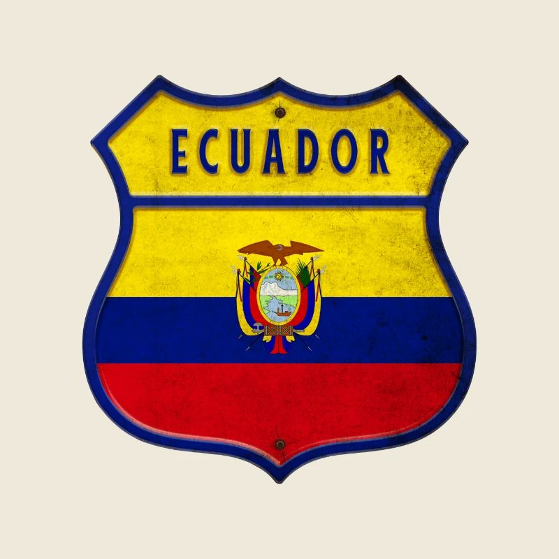 Ecuador Flaggen Wappen Design