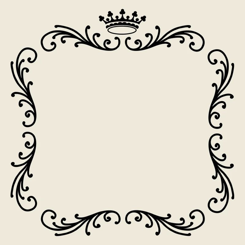 Cadre avec couronne cadre décoratif