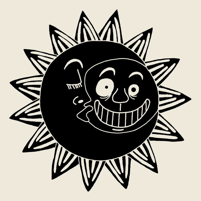 Rencontre de la lune et du soleil (noir)
