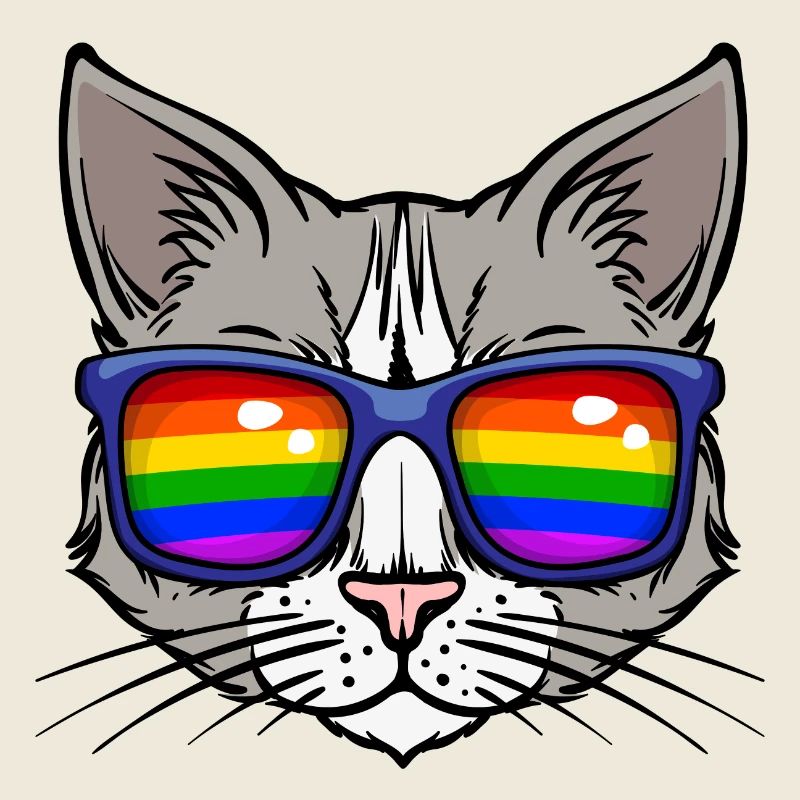 Cool Lgbt Cat Bisexual Sexuality Rainbow